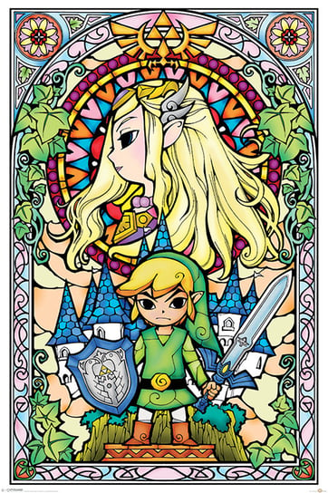 Plakat PYRAMID INTERNATIONAL, The Legend Of Zelda - Stained Glass, 61x91 cm Pyramid International