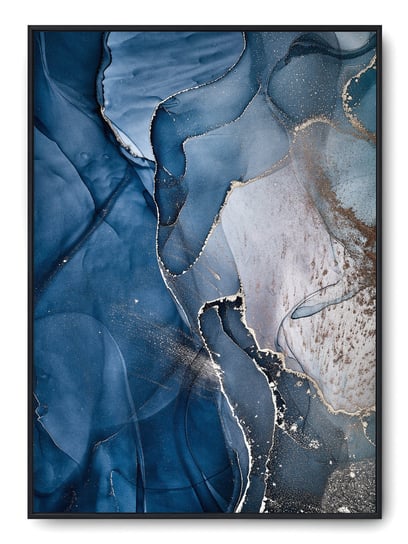 Plakat r 30x40 cm Marmur Tekstura Odcień Niebieski Printonia