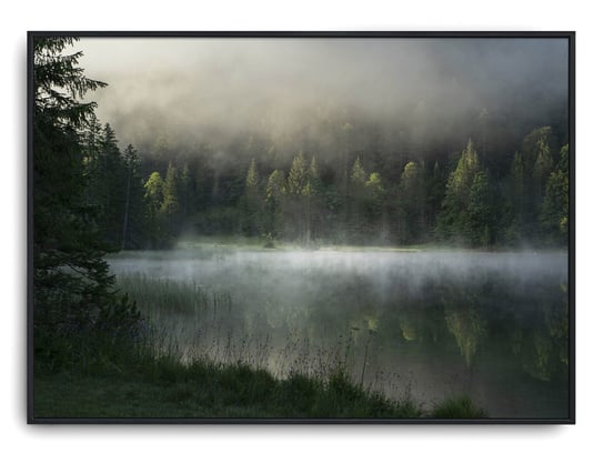 Plakat r 40x30 cm Krajobraz Góry Mgła Słońce Ziele Printonia