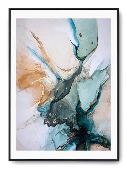 Plakat r 40x50 cm Marmur Tekstura Błękit Niebieski Printonia