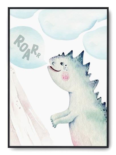 Plakat r 40x50 cm Pokój Dziecka Niebieski Dinozaur Printonia