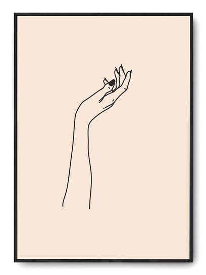 Plakat r 40x50 cm Ręka Dłoń Grafika Rysunek Printonia