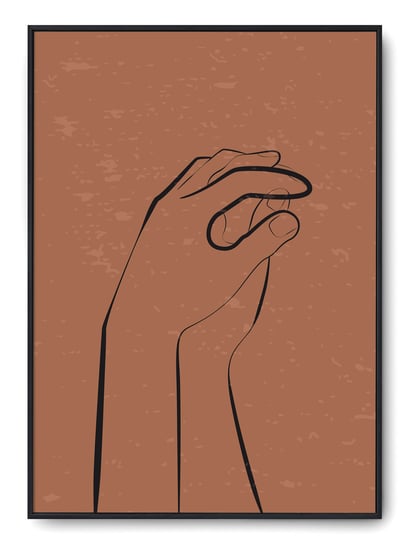Plakat r 61x91 cm Ręka Dłoń Grafika Rysunek Printonia