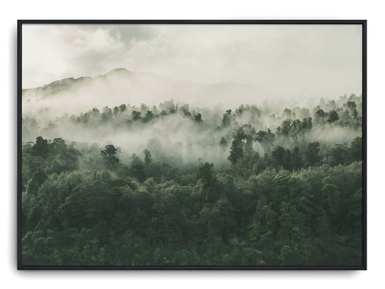 Plakat r 91x61 cm Krajobraz Góry Mgła Słońce Ziele Printonia