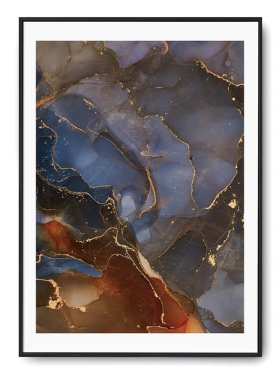 Plakat r A3 30x42 cm Marmur Tekstura Fioletowy Zło Printonia