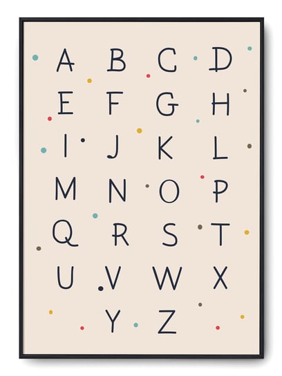 Plakat r A3 30x42 cm Pokój Dziecka Alfabet Litery Printonia