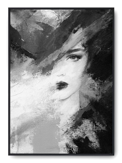 Plakat r A4 21x30 cm Kobieta Twarz Grafika Rysunek Printonia