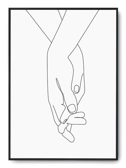 Plakat r A4 21x30 cm Ręka Dłoń Grafika Rysunek Printonia