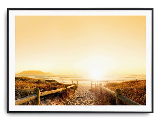 Plakat r A4 30x21 cm Zachód Słońca Plaża Piasek Wo Printonia