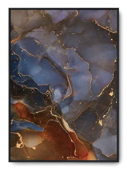 Plakat r B2 50x70 cm Marmur Tekstura Fiolet Pomara Printonia