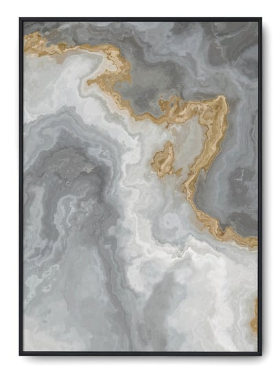 Plakat r B2 50x70 cm Marmur Tekstura Odcień Złoty Printonia