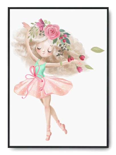 Plakat r B2 50x70 cm Pokój Dziecka Balet Baletnica Printonia