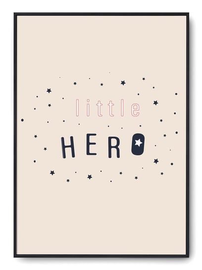 Plakat r B2 50x70 cm Pokój Dziecka Little Hero Mał Printonia
