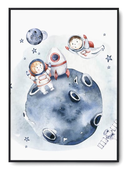 Plakat r B2 50x70 cm Pokój Dziecka Planeta Kosmos Printonia