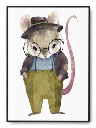 Plakat r B2 50x70 cm Pokój Dziecka  Szczurek Zwier Printonia