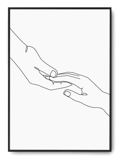 Plakat r B2 50x70 cm Ręka Dłoń Grafika Rysunek Printonia