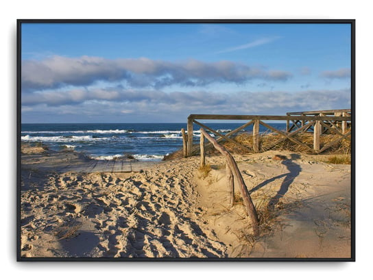 Plakat r B2 70x50 cm Plaża Droga Woda Ocean Morze Printonia