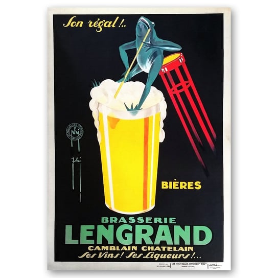Plakat Reklamowy Brasserie Lengrand 50x70 Legendarte
