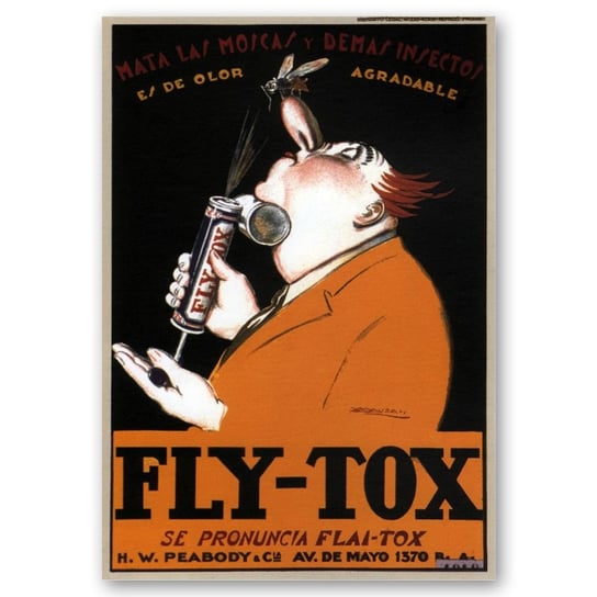 Plakat Reklamowy Fly Tox Insecticide 50x70 Legendarte