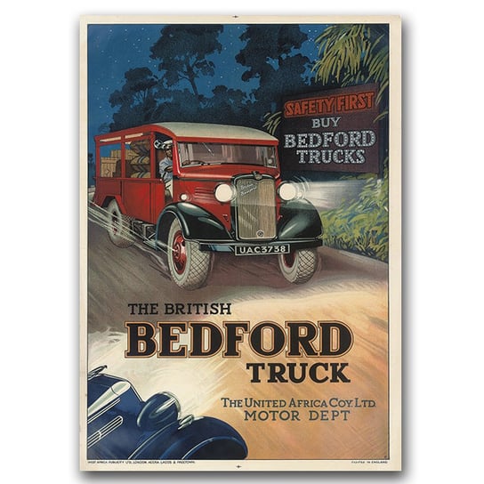 Plakat retro Brytyjska ciężarówka Bedford A2 Vintageposteria