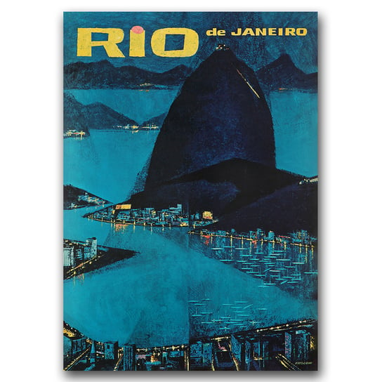 Plakat retro do salonu Rio de Janerio Brazylia A1 Vintageposteria
