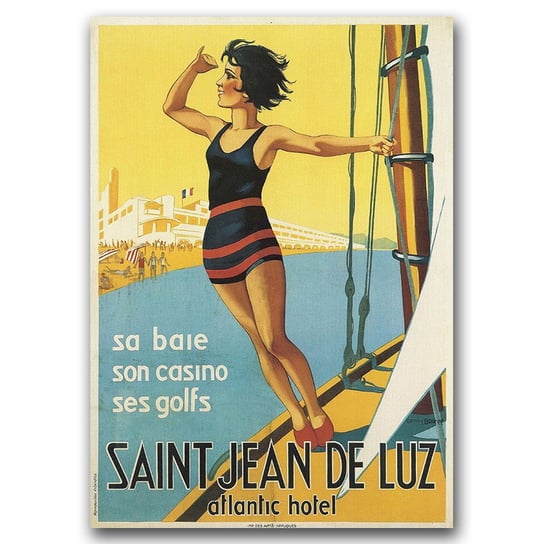 Plakat retro do salonu Saint Jean De Luz A1 Vintageposteria