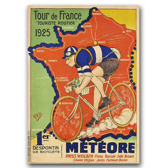 Plakat retro do salonu Tour de France A1 60x85cm Vintageposteria