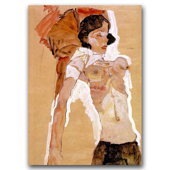 Plakat retro Egon Schiele Semi Nude Reclining A2 Vintageposteria