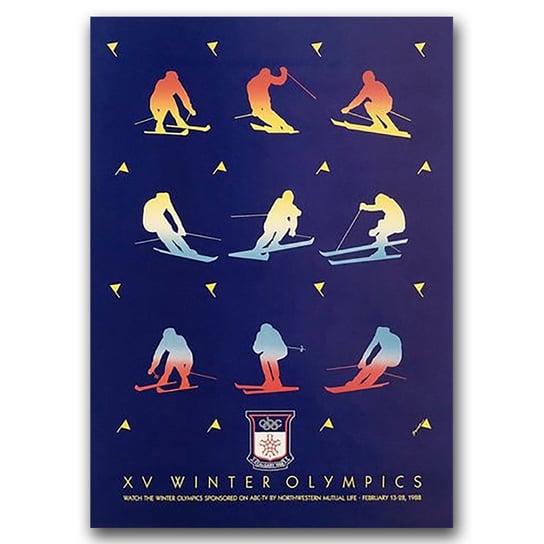 Plakat retro Igrzyska Olimpijskie Calgary A2 Vintageposteria