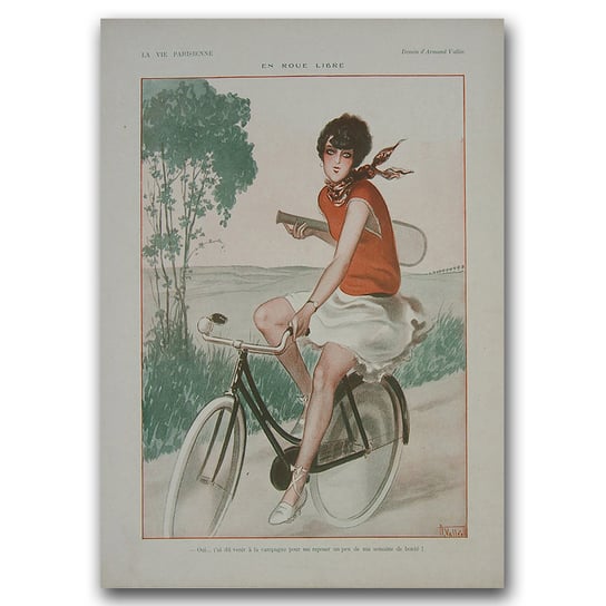 Plakat retro Ilustracja La Vie Parisienne A1 Vintageposteria