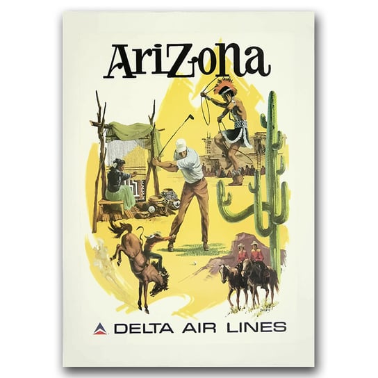 Plakat retro Linie lotnicze Arizona Delta A1 Vintageposteria