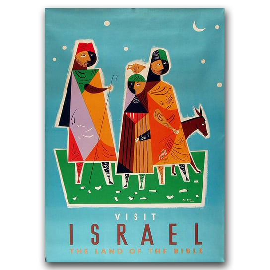 Plakat retro na płótnie Izrael A3 30 x 40 cm Vintageposteria