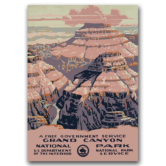 Plakat retro Park Narodowy Wielkiego Kanionu A1 Vintageposteria