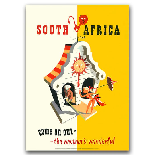 Plakat retro Republika Południowej Afryki Wyjdź A1 Vintageposteria