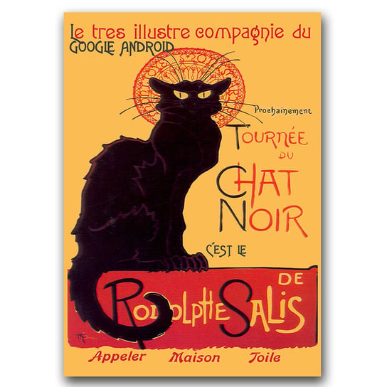 Plakat retro Rodolphe Salis Le Chat Noir A1 Vintageposteria