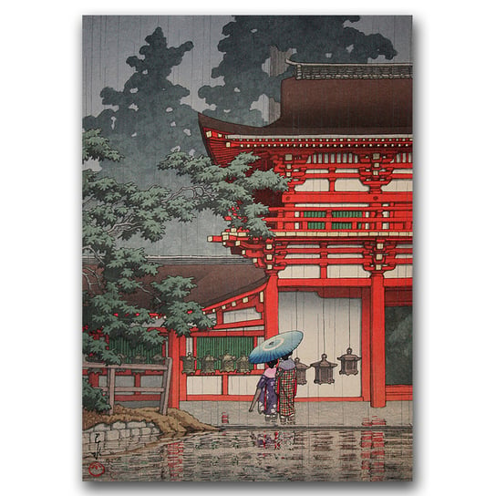 Plakat retro Sanktuarium Kasuga w Nara A2 Vintageposteria