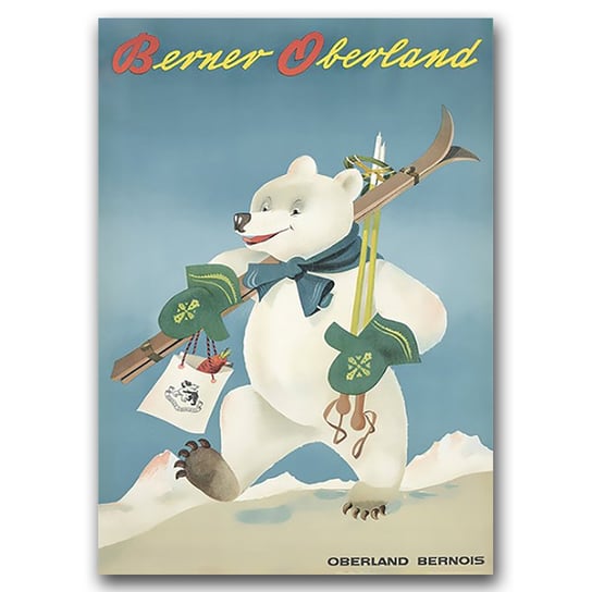 Plakat retro Szwajcaria Berner Oberland A1 Vintageposteria