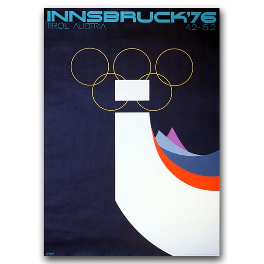 Plakat retro Zimowe olimpiada w Innsbrucku A2 Vintageposteria