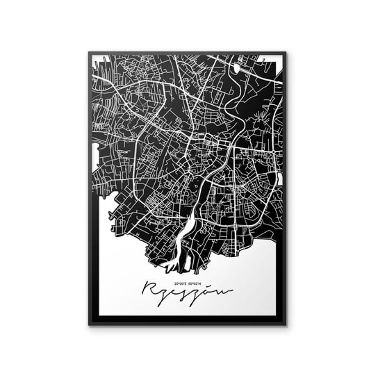Plakat Rzeszów Mapa, 40x50 cm Peszkowski Graphic