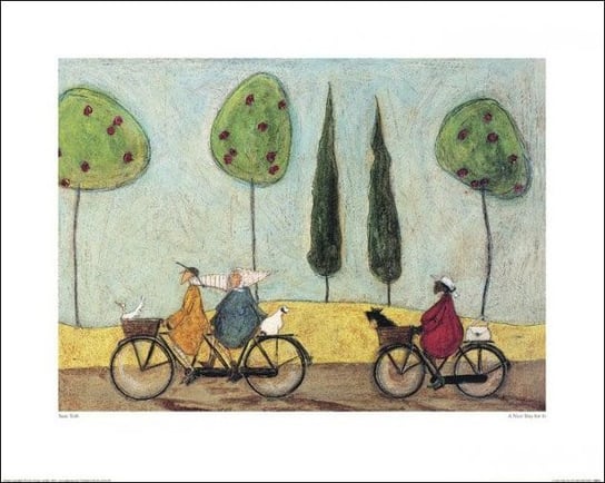 Plakat, Sam Toft Ludzie na rowerach, 50x40 cm reinders