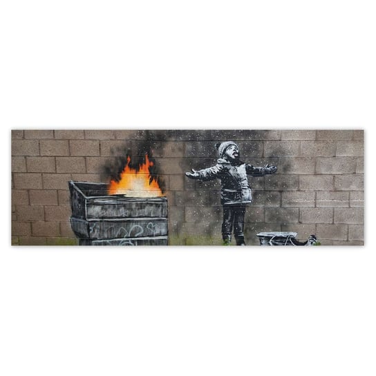 Plakat Smog Śnieg Banksy, 200x66 cm ZeSmakiem