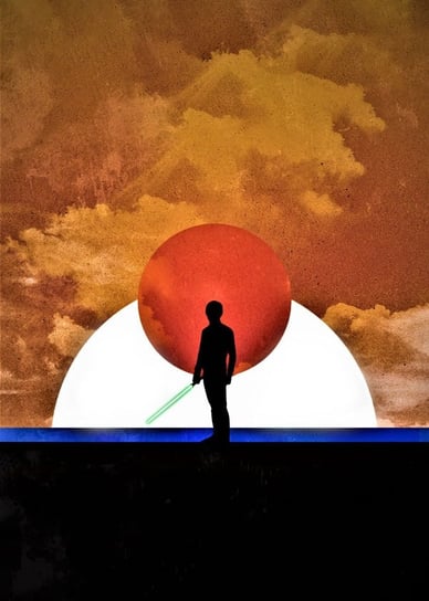 Plakat, Sol Lunaris - Luke Skywalker, Gwiezdne Wojny Star Wars, 50x70 cm reinders