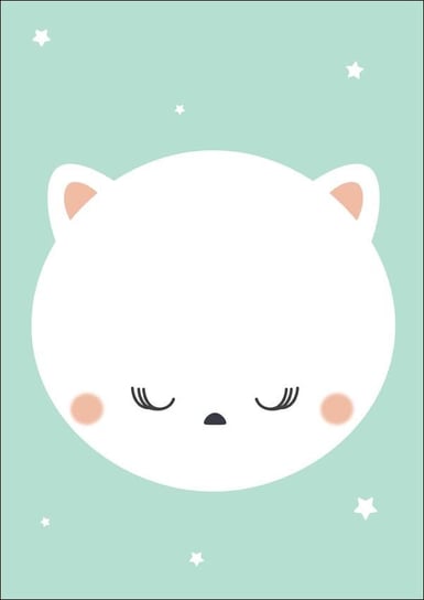 Plakat, Śpiący kotek, 59,4x84,1 cm reinders