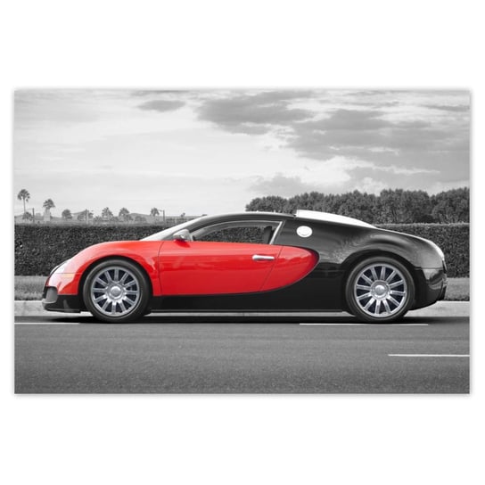 Plakat Sport car Bugatti, 120x80 cm ZeSmakiem