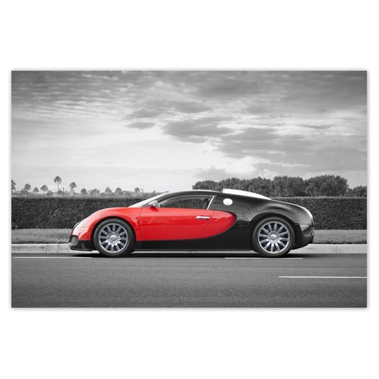 Plakat Sport car Bugatti, 120x80 cm ZeSmakiem