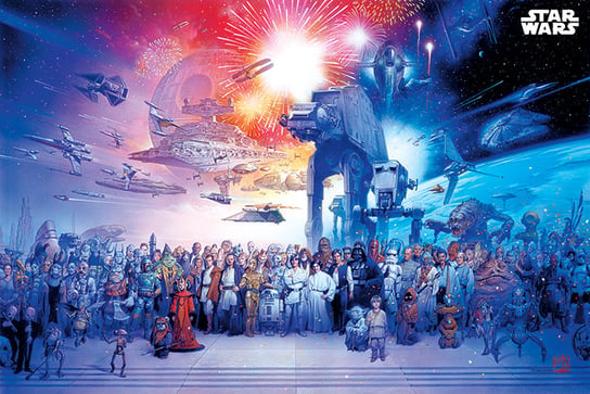 Plakat, Star Wars Gwiezdne Wojny Wszyscy Bohaterowie, 91,5x61 cm Inny producent