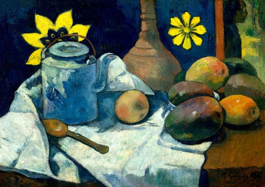 Plakat, Still Life with Teapot and Fruit, Paul Gauguin, 59,4x42 cm reinders