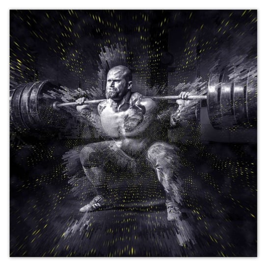 Plakat Strongman Siłownia Siłka, 50x50 cm ZeSmakiem