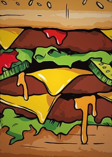 Plakat, SucculentBurger, 21x29,7 cm reinders