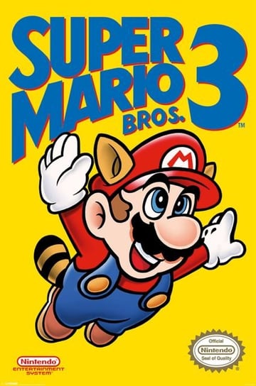 Plakat, Super Mario Bros. 3 - NES Cover, 61x91 cm Super Mario Bros